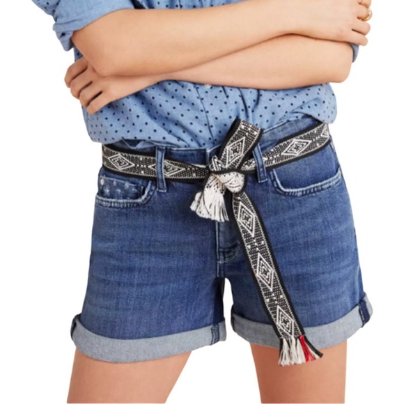 Pilcro and Letterpress Anthropology High-Rise Slim Boyfriend Denim Shorts 27 - Picture 1 of 15